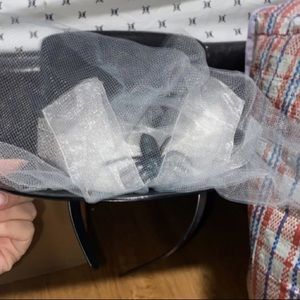 Black Silver Spider Fascinator Headband Goth Halloween Costume